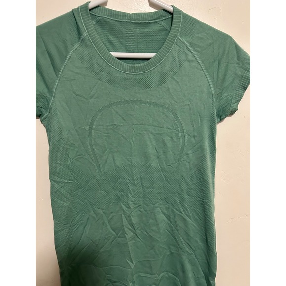 Lululemon swiftly Athletica Seamless T-Shirt Mint Green Workout Size 6 - Picture 6 of 6